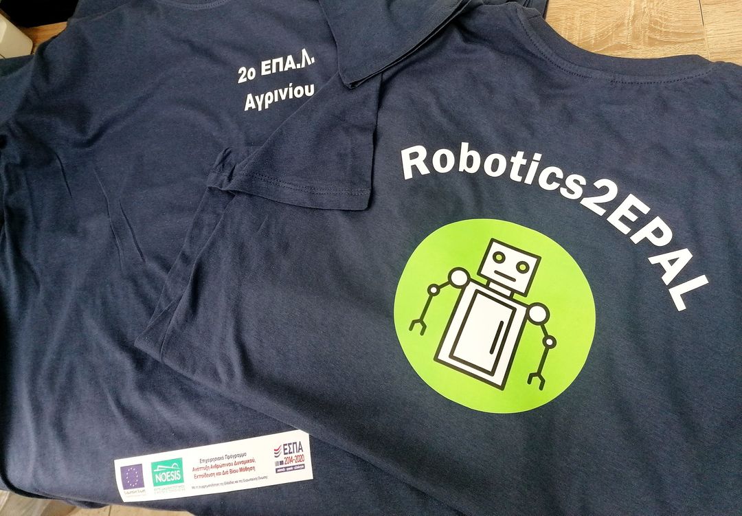 Εκτύπωση σε t-shirt για την ομάδα ρομποτικής για το 2ο ΕΠΑ.Λ. Αγρινίου